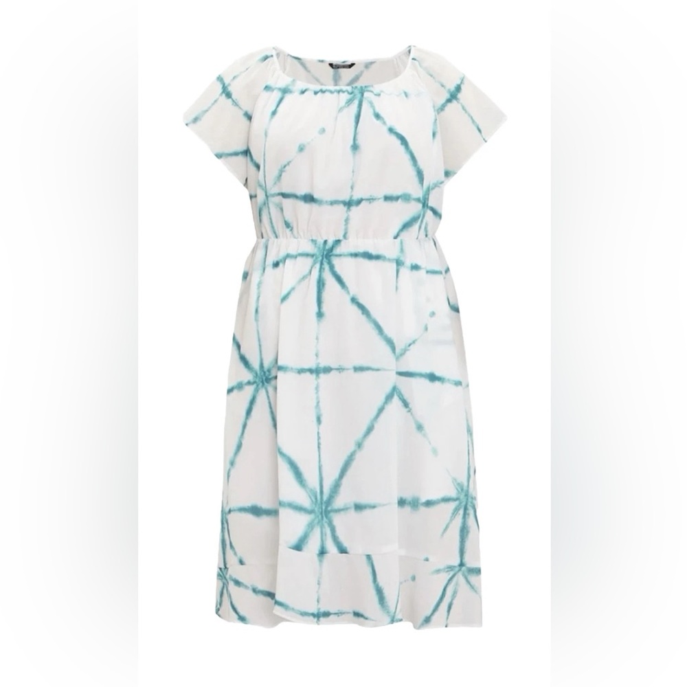 BloomChic-Geometric Print Wrap Pocket Belt Split Hem Cami Dress-Size: 12-NEW!!
